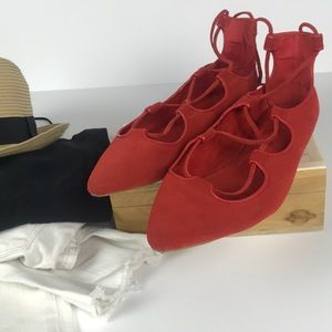 GAP Women's sz 7.5 Lace-up Ballet Flats